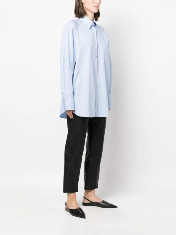 Stella McCartney  oversized long-sleeve cotton shirt - Image 3