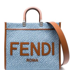 FENDI medium Sunshine denim tote bag