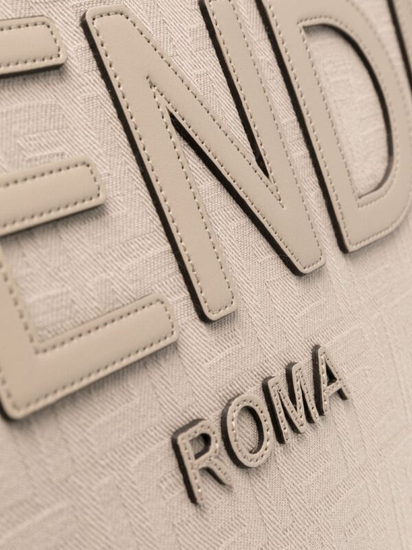 FENDI large FF jacquard fringed tote bag - Image 4