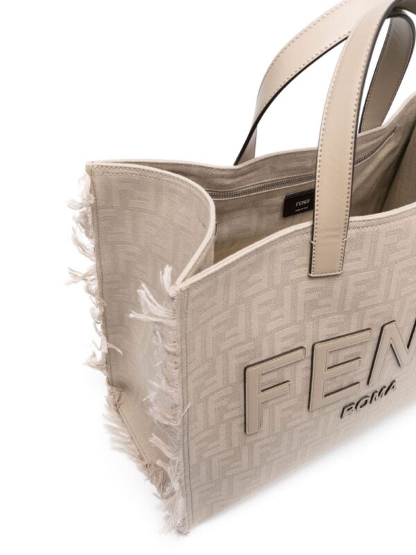 FENDI large FF jacquard fringed tote bag - Image 5