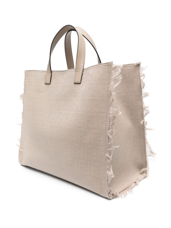 FENDI large FF jacquard fringed tote bag - Image 3