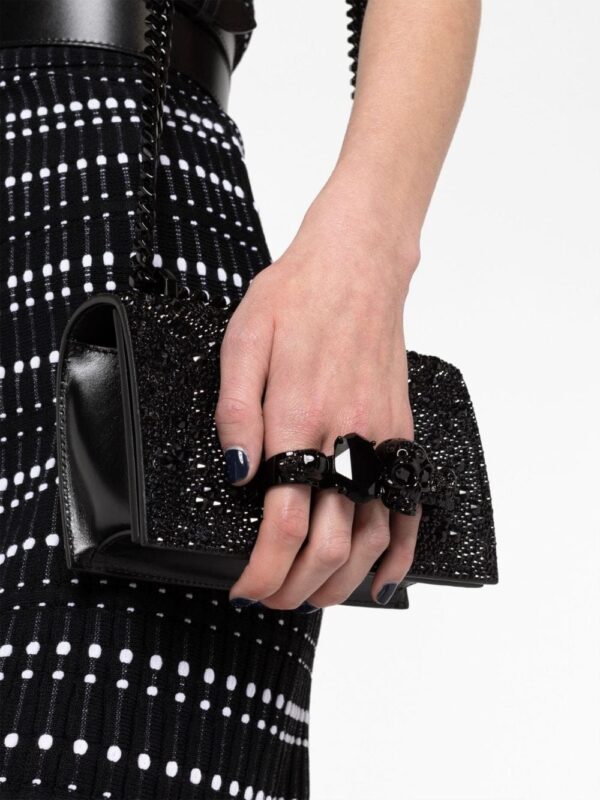 Alexander McQueen mini The Biker Jewelled crossbody bag - Image 3