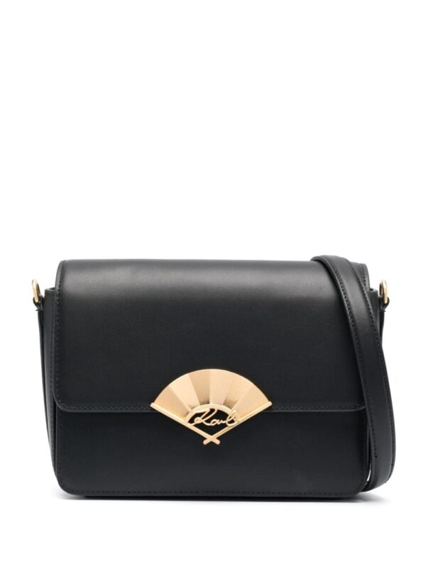 Karl Lagerfeld Signature Fan leather crossbody bag
