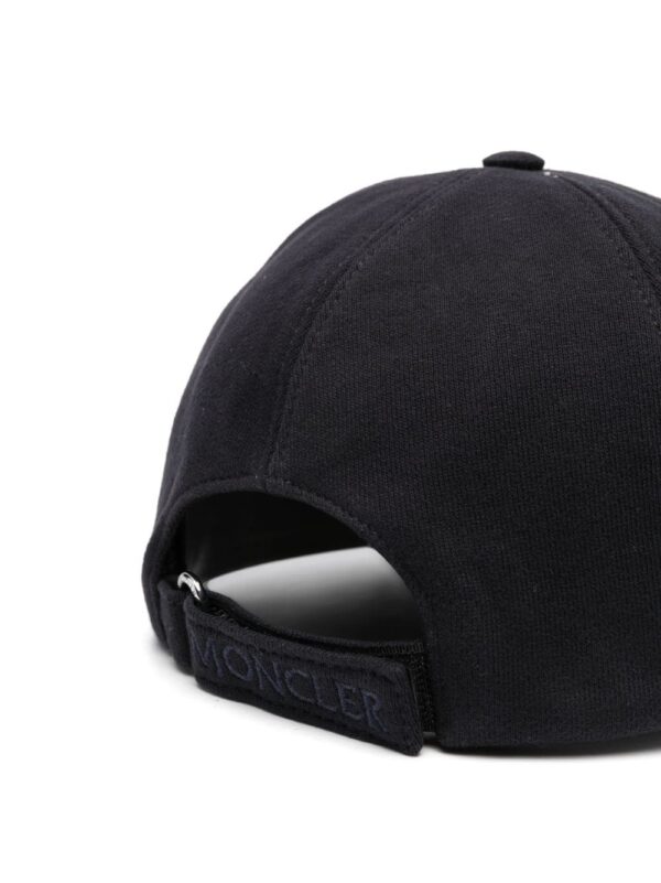 Moncler logo-patch cotton cap - Image 2