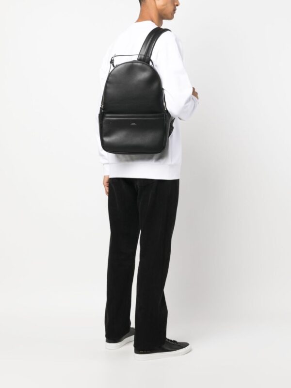 A.P.C. logo-stamp faux-leather backpack - Image 5