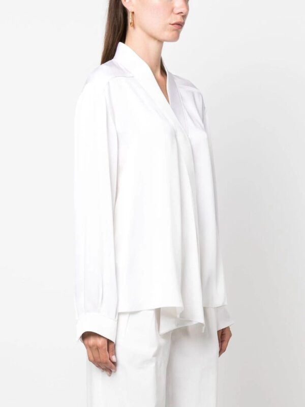 Giorgio Armani  V-neck long-sleeves silk shirt - Image 3