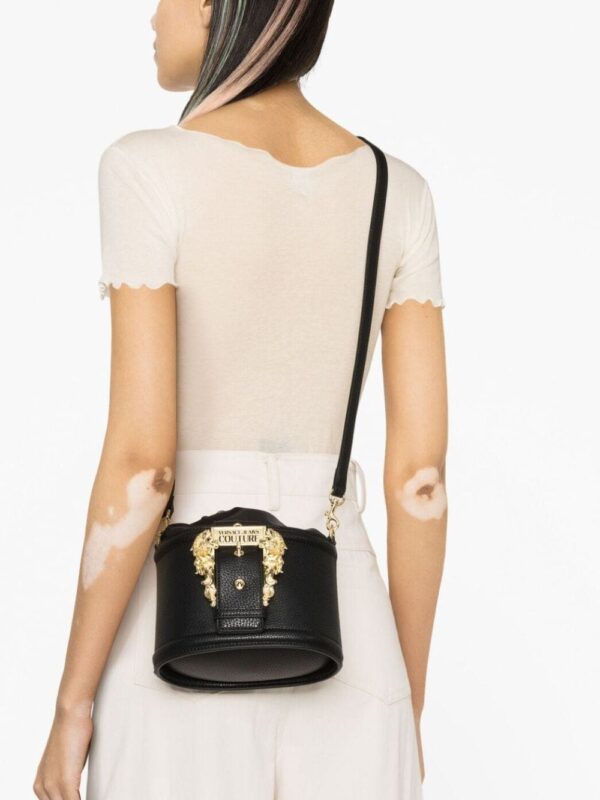 Versace Jeans Couture logo-plaque bucket bag - Image 3