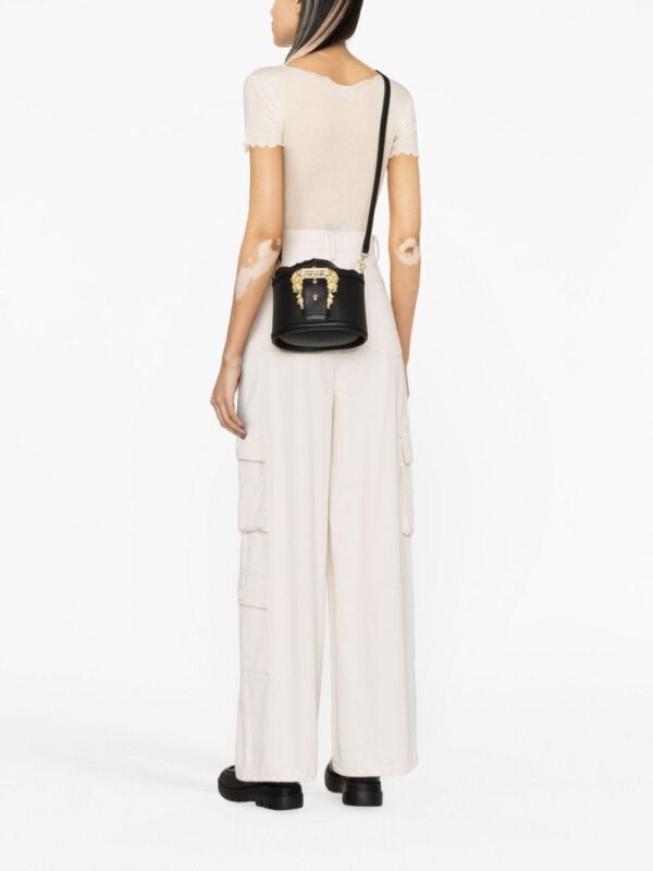 Versace Jeans Couture logo-plaque bucket bag - Image 2