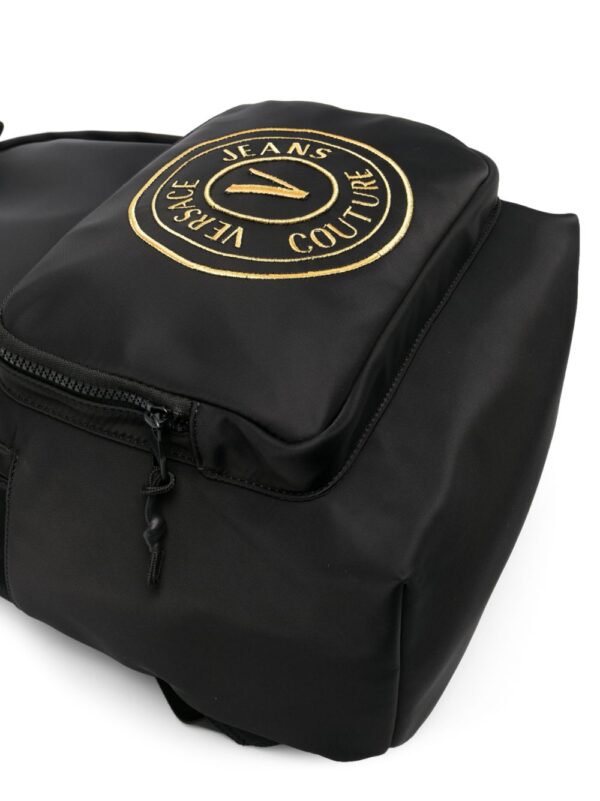 Versace Jeans Couture logo-embroidered zip-up backpack - Image 4