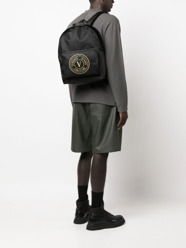 Versace Jeans Couture logo-embroidered zip-up backpack - Image 2