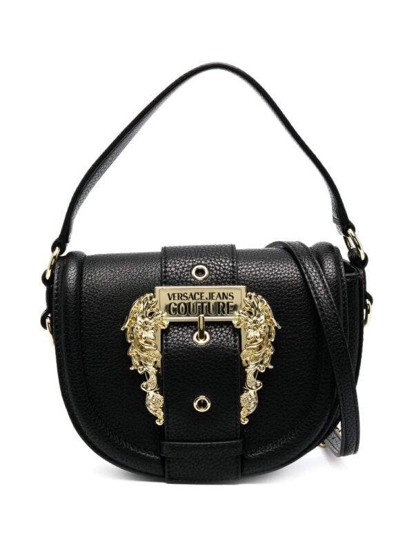 Versace Jeans Couture Baroque-buckle faux-leather tote bag