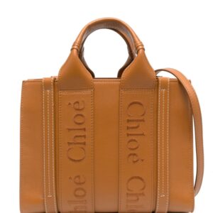 Chloé small Woody leather tote bag