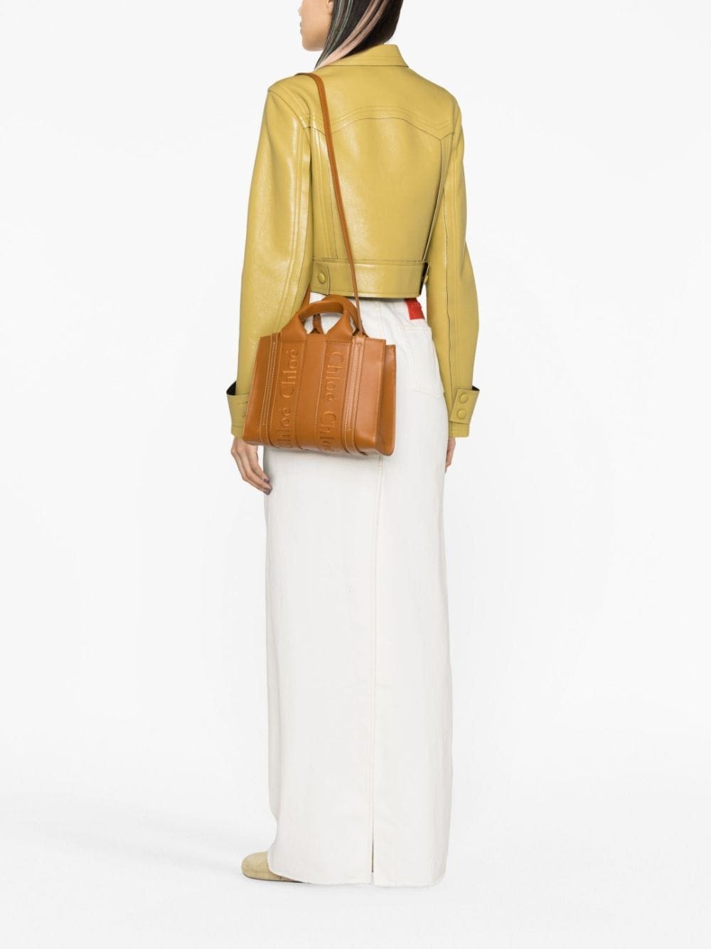 Chloé small Woody leather tote bag - Image 2
