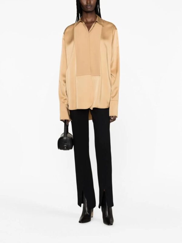 Jil Sander  satin-finish panelled shirt - Image 4