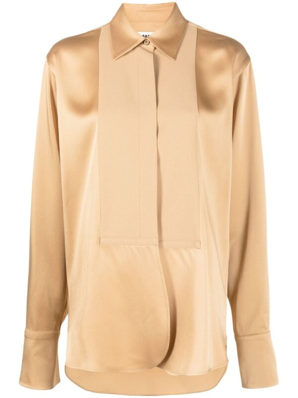 Jil Sander  satin-finish panelled shirt