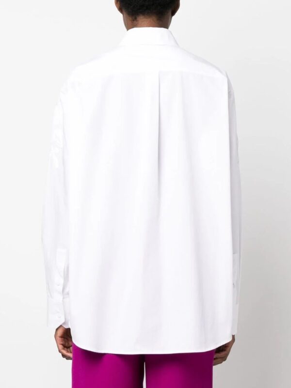 Valentino Garavani  floral-appliqué cotton shirt - Image 4
