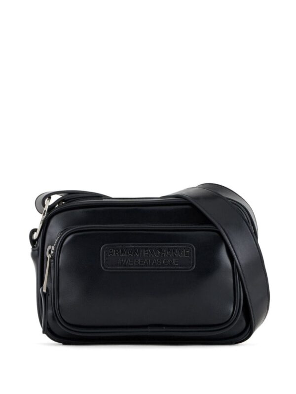 Armani Exchange logo-patch camera crossbody bag