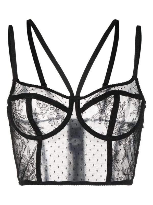 Dolce & Gabbana  semi-sheered balconette bra