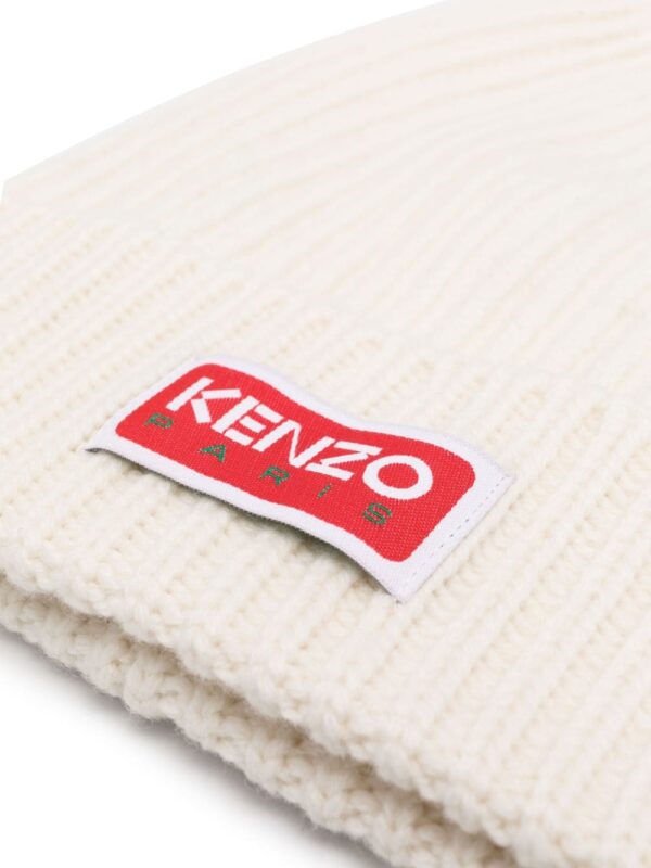 Kenzo logo-patch knitted beanie - Image 2