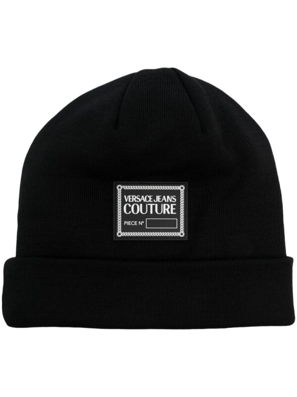 Versace Jeans Couture logo-patch turn-up brim beanie