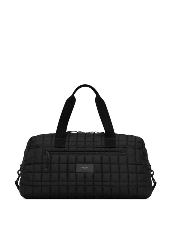 Saint Laurent Nuxx logo-patch quilted duffle bag