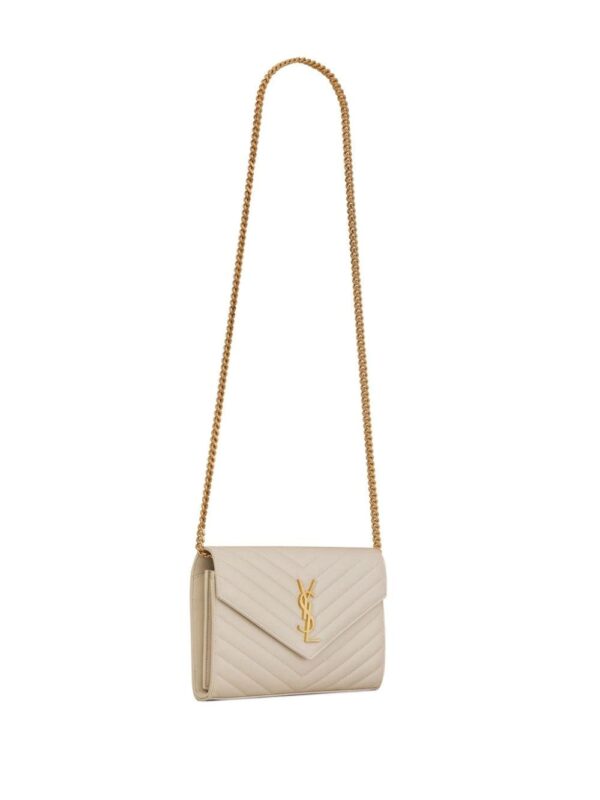 Saint Laurent Cassandre Envelope leather chain wallet - Image 3