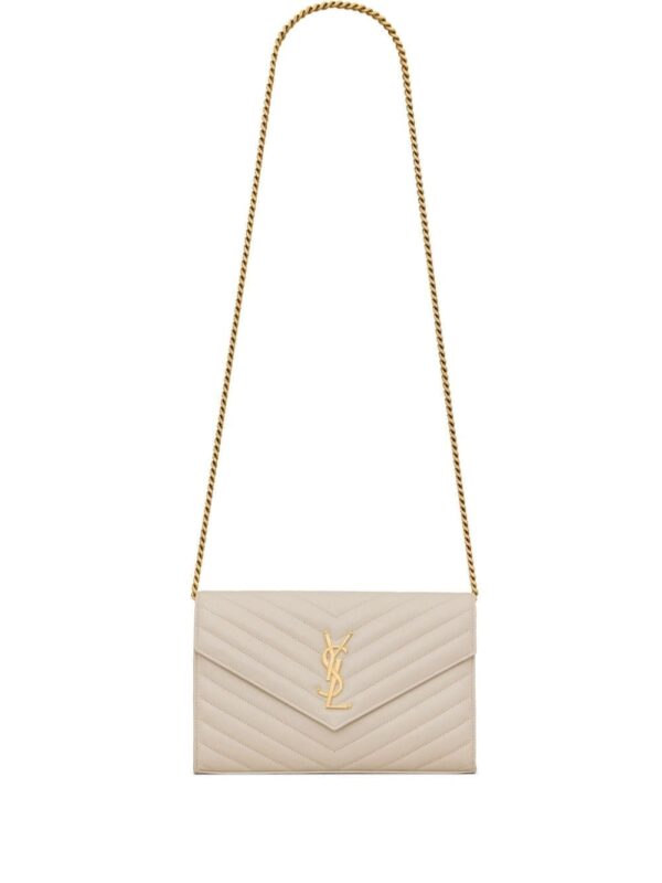 Saint Laurent Cassandre Envelope leather chain wallet