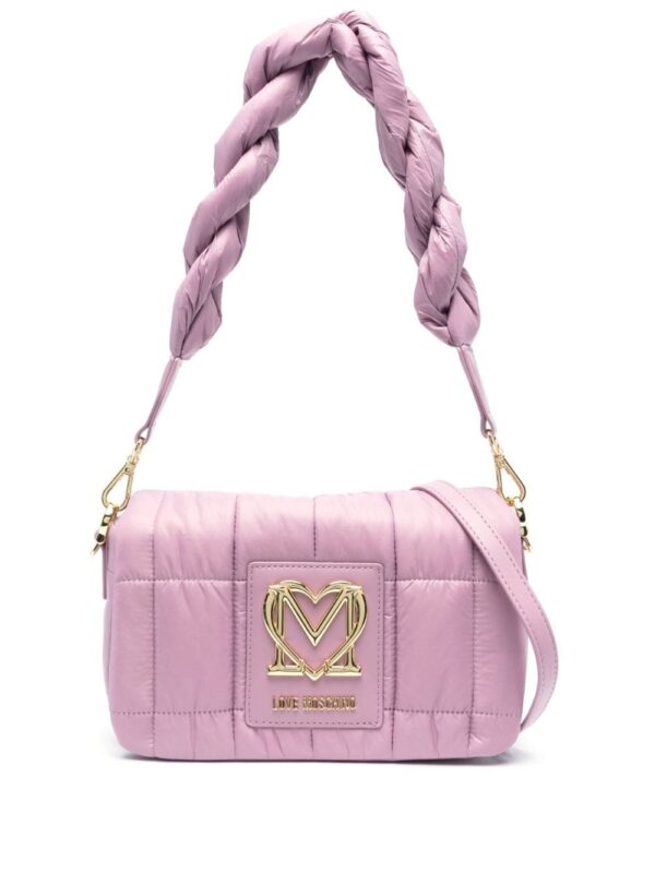 Love Moschino logo-plaque padded crossbody bag