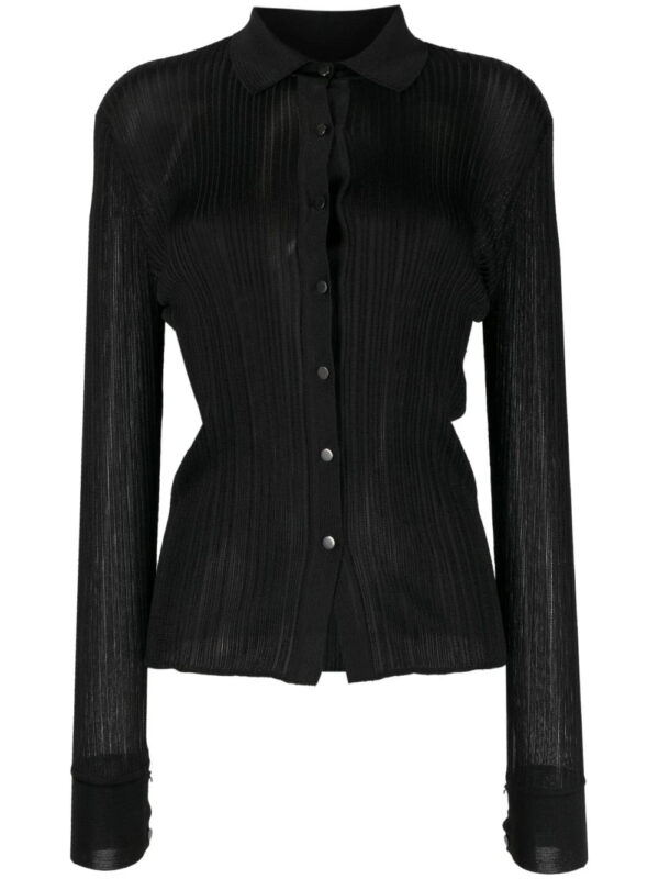 TOM FORD  fine ribbed polo-collar shirt