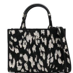 Furla small Opportunity leopard-jacquard tote bag