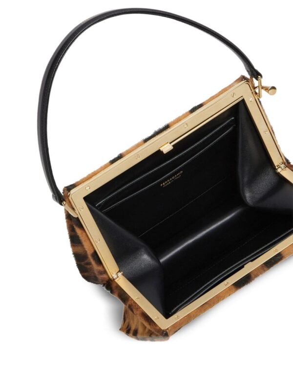 Ferragamo small Semi-rigid leopard-print tote bag - Image 5