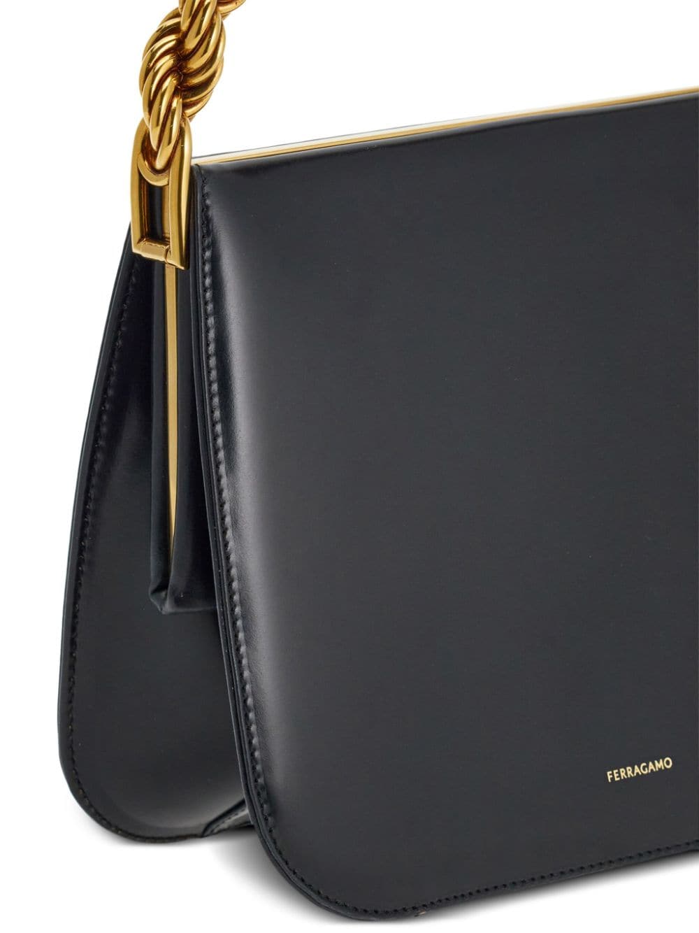 Ferragamo medium Semi-rigid leather tote bag - Image 4