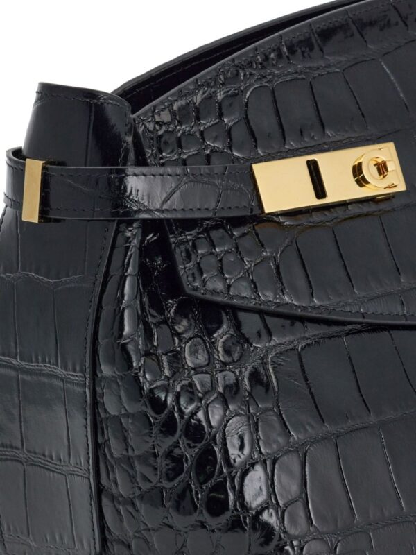 Ferragamo Large Pouch Gancini-buckle clutch bag - Image 4