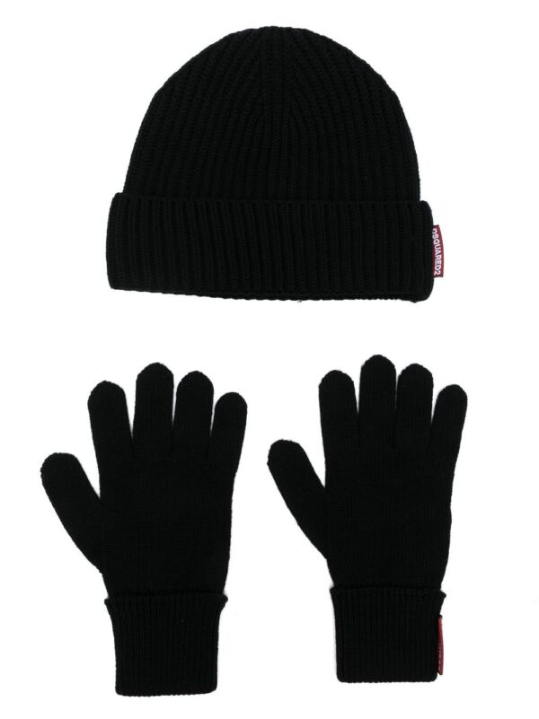 DSQUARED2 set-of-two wool beanie