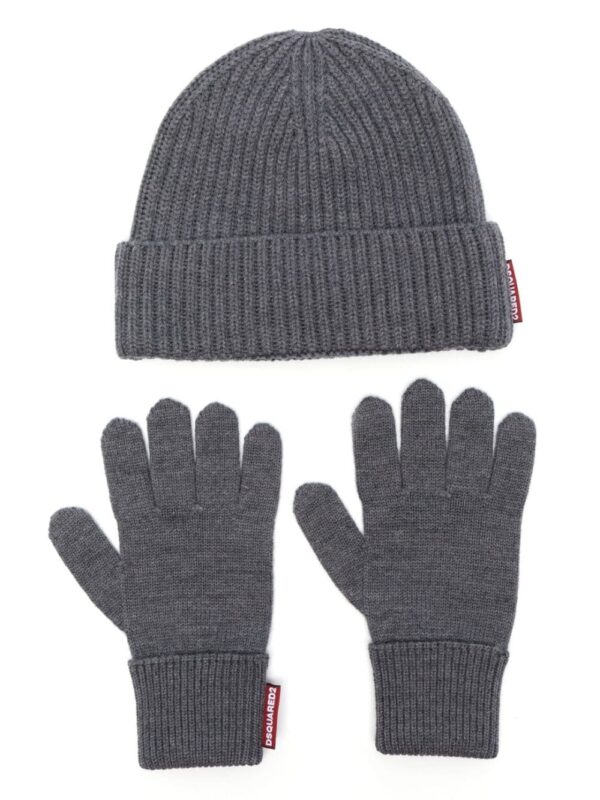 DSQUARED2 set-of-two wool beanie