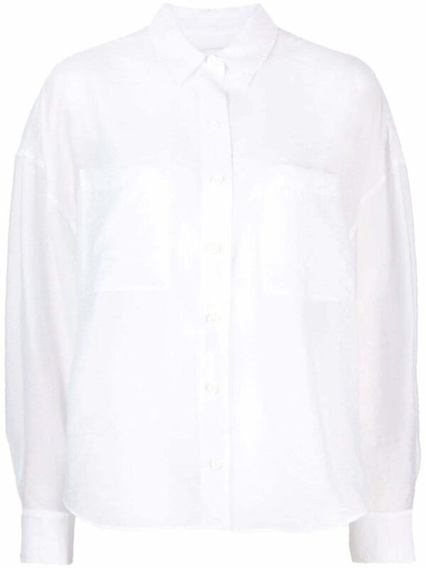 Calvin Klein  semi-sheer button-up shirt