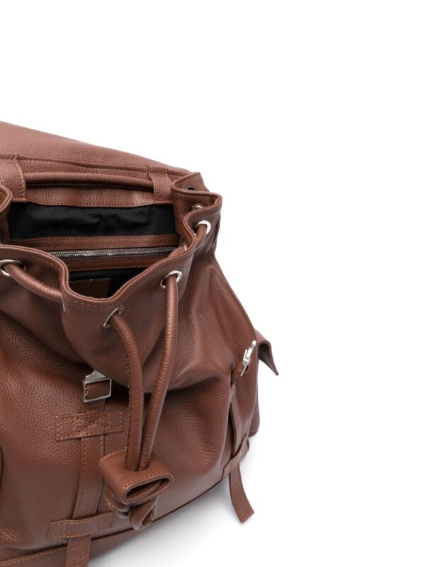 Eleventy double-buckle fastening leather backpack - Image 5