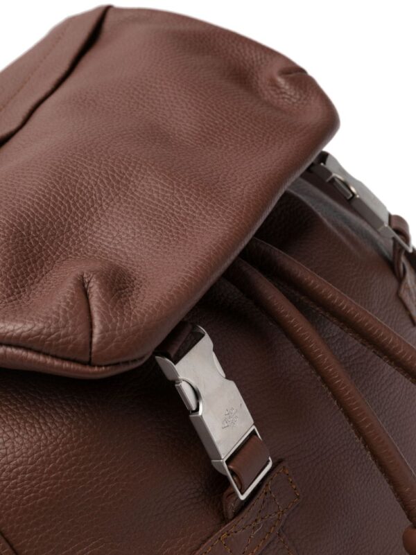 Eleventy double-buckle fastening leather backpack - Image 4