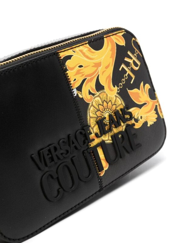 Versace Jeans Couture logo-lettering Barocco-print crossbody bag - Image 4