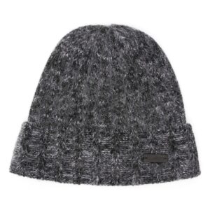 Saint Laurent logo-plaque knitted beanie
