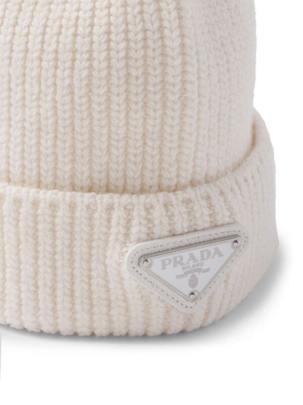 Prada triangle-logo beanie - Image 2