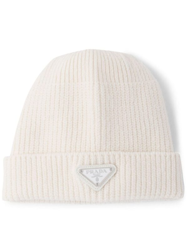 Prada triangle-logo beanie