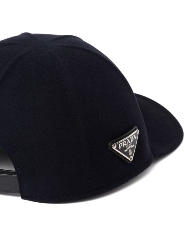 Prada triangle-logo felt baseball cap - Image 2