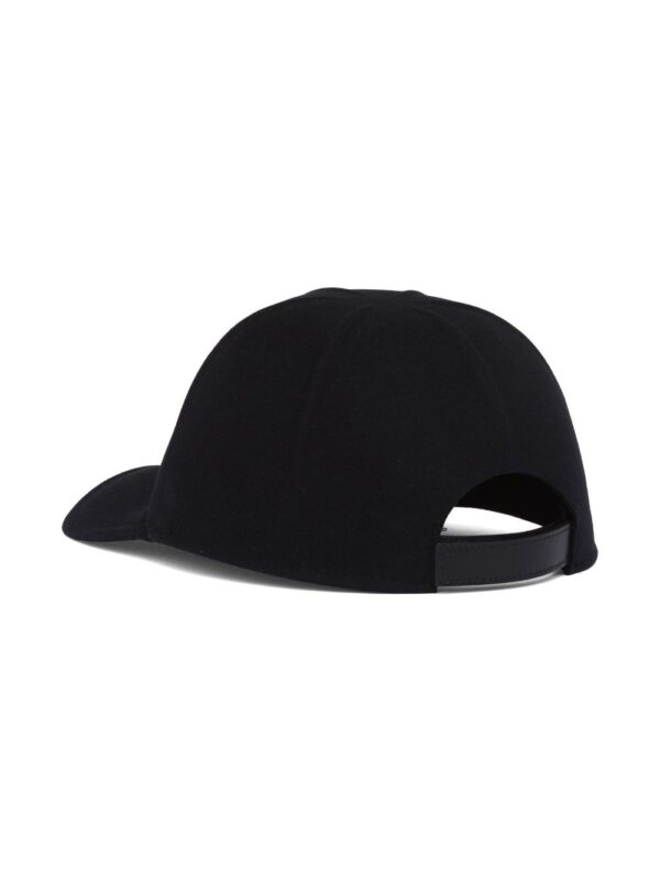 Prada triangle-logo felt baseball cap - Image 3