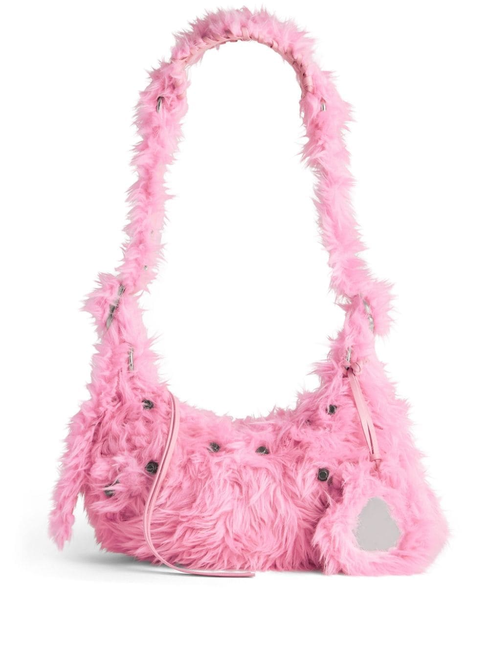 Balenciaga Le Cagole XS faux-fur shoulder bag