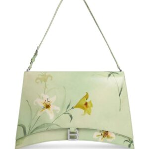Balenciaga large Crush floral-print shoulder bag