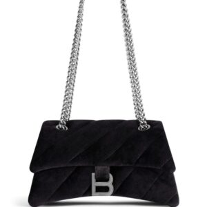 Balenciaga small Crush velvet shoulder bag