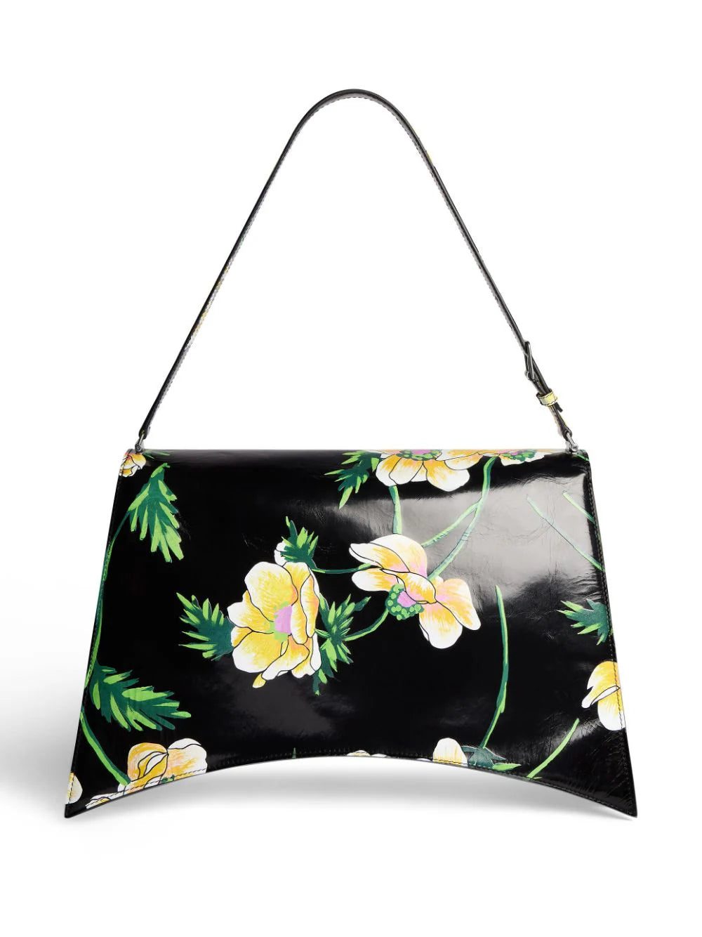 Balenciaga large Crush Sling floral-print shoulder bag - Image 3