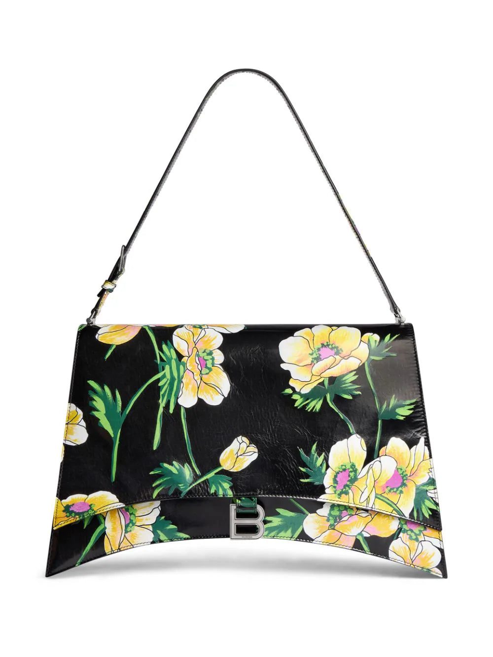 Balenciaga large Crush Sling floral-print shoulder bag