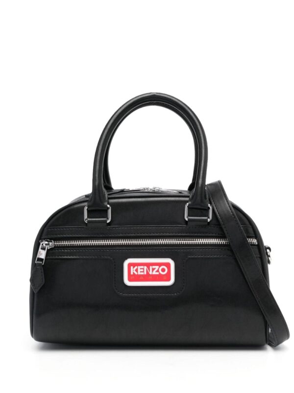 Kenzo logo-plaque faux-leather tote bag
